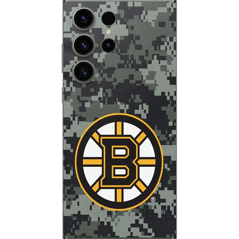 NHL Boston Bruins Camo Galaxy S25 Ultra Skin
